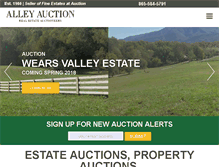 Tablet Screenshot of alleyauction.com